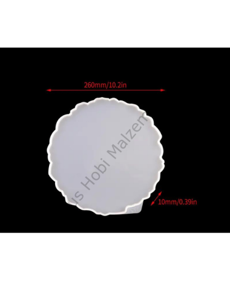 Epoksi Reçine  26 cm Silikon Tepsi Kalıbı