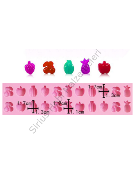 Epoksi Mum 2li Minik Meyve Kalıbı