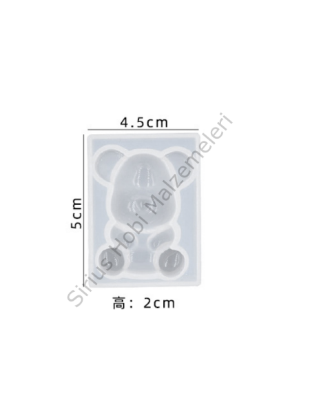 Epoksi Anahtarlık Ayıcık Kalıbı  5cm