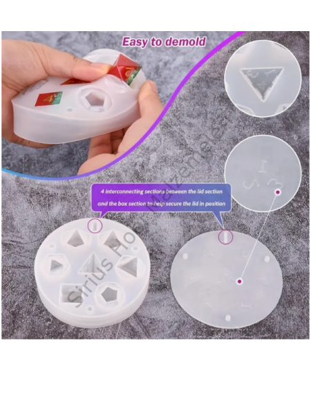 Epoksi 7li Zar Silikon Kalıbı