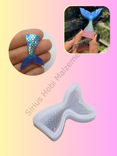 Epoksi Deniz Kızı Kuyruğu Kalıpları  8-10 cm