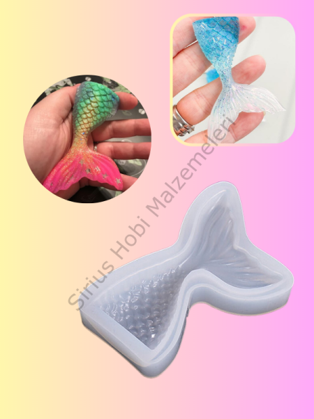Epoksi Deniz Kızı Kuyruğu Kalıpları  8-10 cm