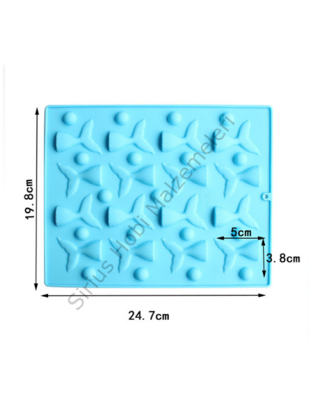 Epoksi Çoklu Deniz Kızı Kuyruğu Kalıbı 5cm