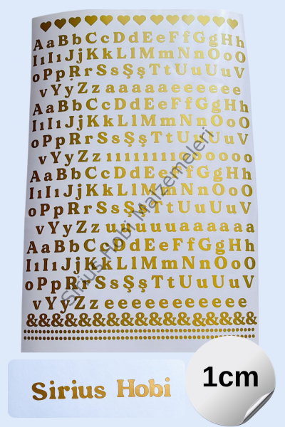 Epoksi Yapışkanlı Sticker Gold 1 cm A4 Boyutunda