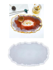 Epoksi Taş Görünümlü  Trend Tepsi Kalıbı 38x24cm Oval