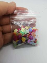 Epoksi  Renkli DenizKabugu süsleri 5gr