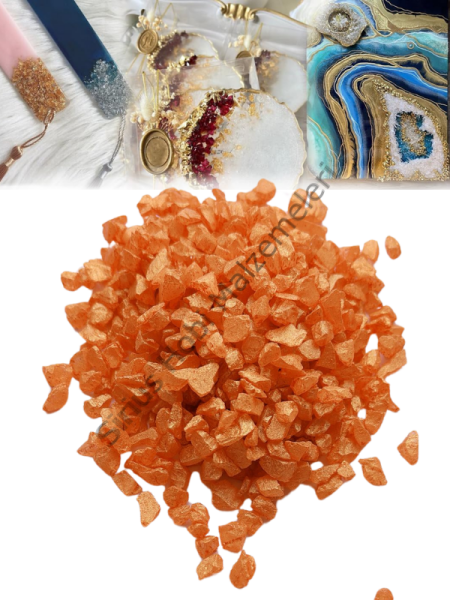 Epoksi Reçine Cam Kırığı Som Altın Kalın 100 gr