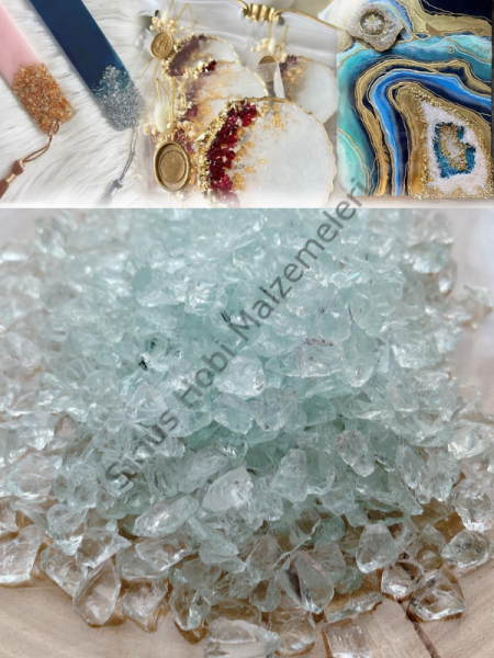 Epoksi Reçine Cam Kırığı Şeffaf Kalın 100 gr