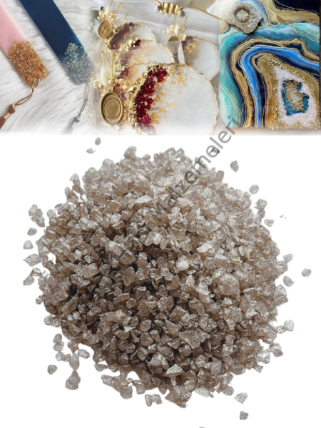 Epoksi Reçine Cam Kırığı Şampanya İnce 100 gr