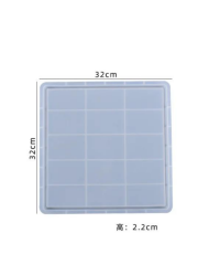 Epoksi Büyük 32 Cm Sunumluk Kare Tepsi Kalıbı