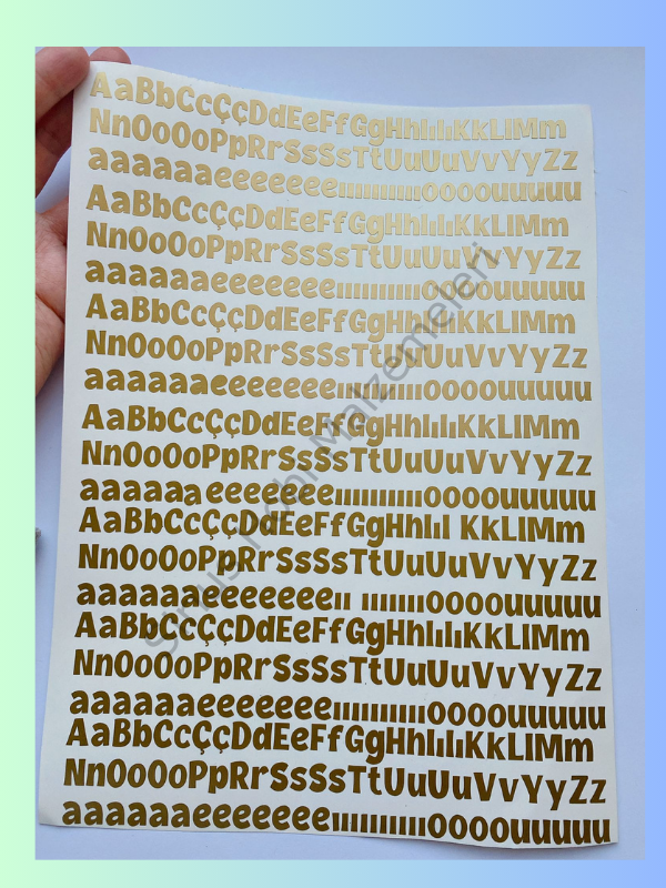 Epoksi 1cm Cartoon Harf Folyo Baskısı A4 boyutunda