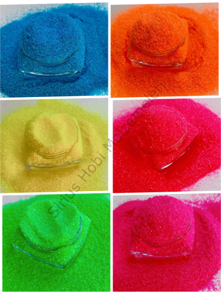 Epoksi  Neon Toz Simler (Neon Glitter Fluoresan) 4gr