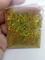 Epoksi  Chunky Glitters Gold Stars 5 gr