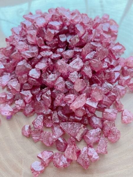 Epoksi Reçine Cam Kırığı Sedefli Rose  Kalın 100 gr