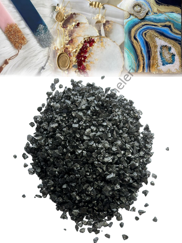 Epoksi Reçine Cam Kırığı Sedefli Siyah İnce 100 gr