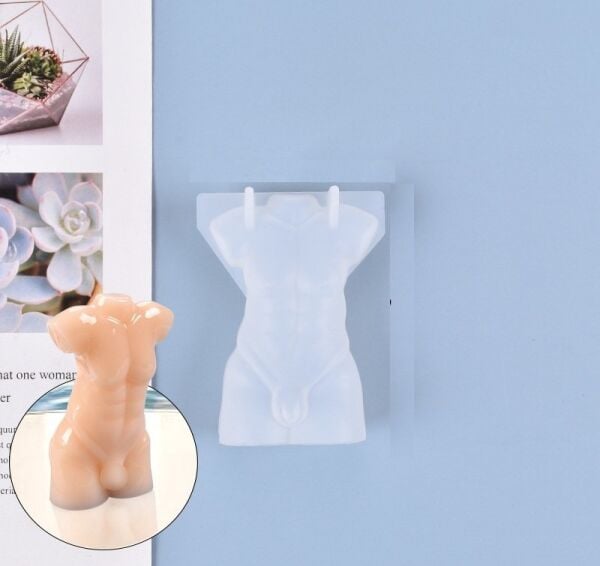Epoksi Mum Erkek Vücut Kalıbı 9x6.8cm