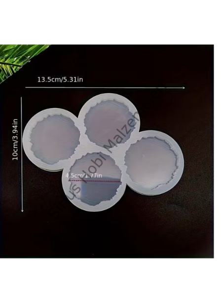 Geode Yuvarlak Magnet Silikon Kalıbı 4,5cm