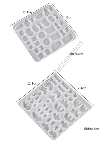 Epoksi Geode Tasarım Küpe Kalıpları