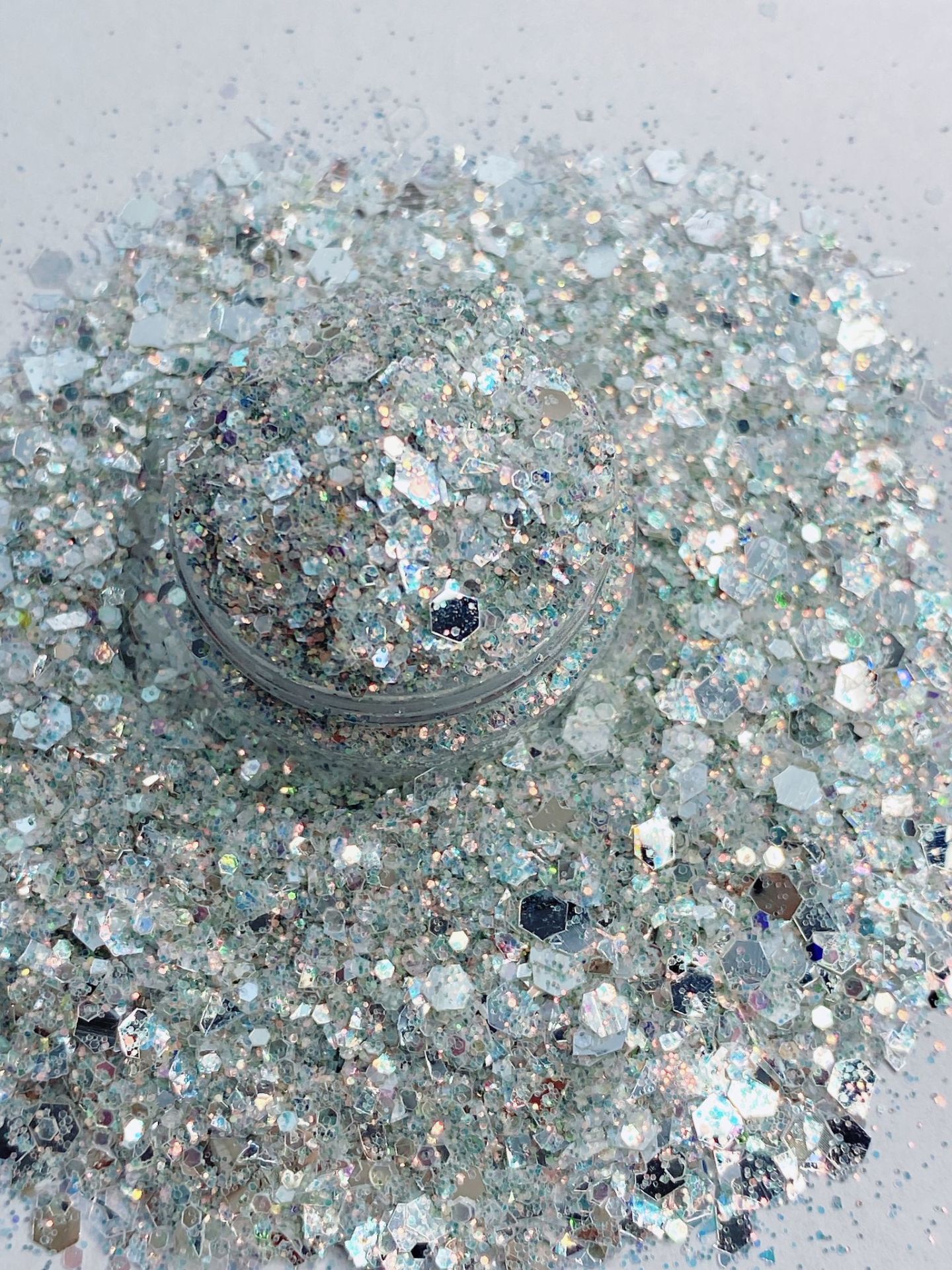 Epoksi Chunky Glitters Silver Opal 4 gr