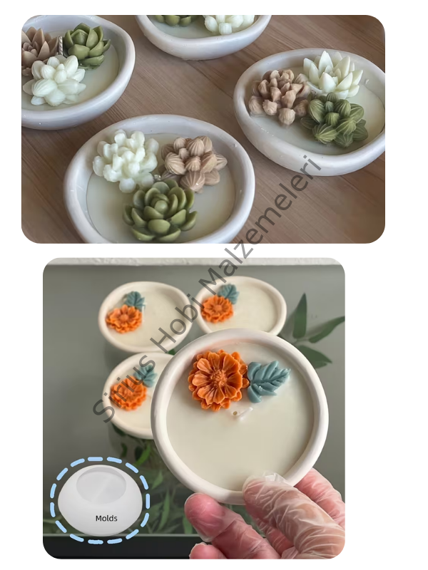 Epoksi Alçı Kase Derin Tasarım Silikon Kalıbı