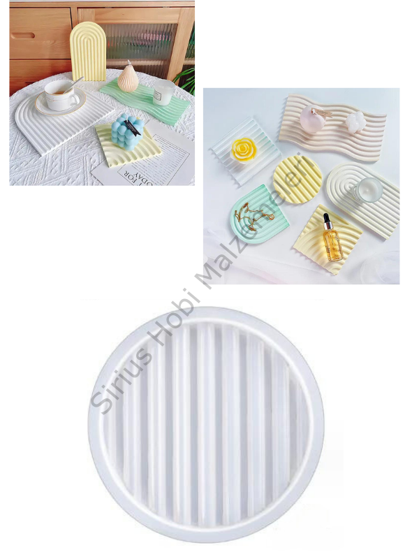 Epoksi Alçı Wave Trend Sunumluk Kalıpları Daire