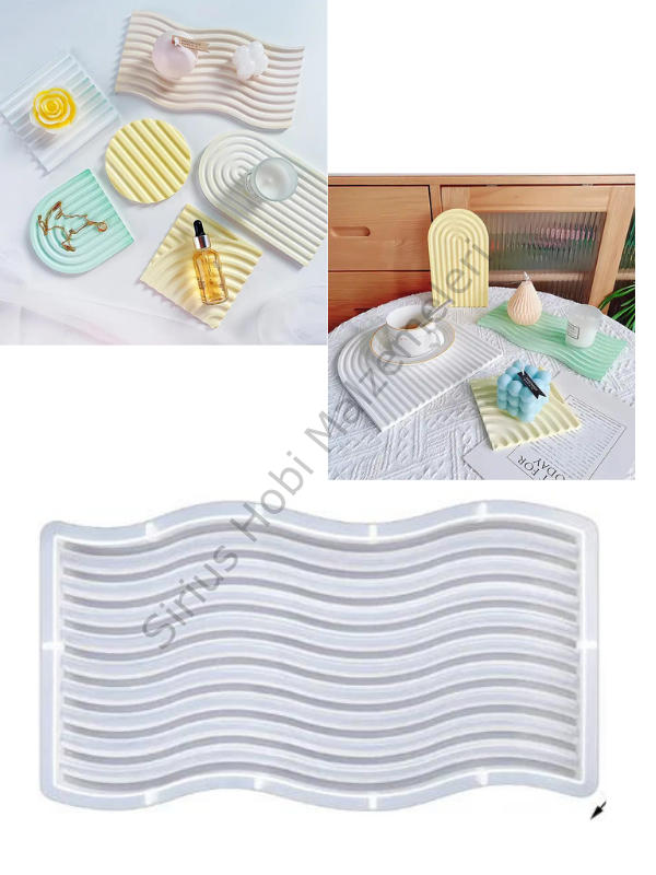 Epoksi Alçı Wave Trend Sunumluk Kalıpları Dalgalı