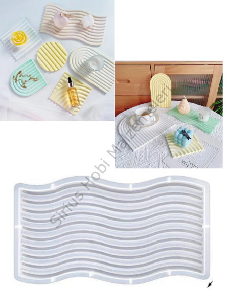 Epoksi Alçı Wave Trend Sunumluk Kalıpları Dalgalı