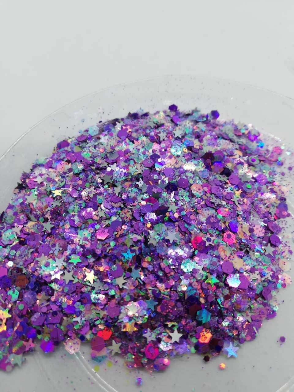 Epoksi Chunky Glitters Lila Purple 5 gr