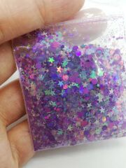 Epoksi Chunky Glitters Lila Purple 5 gr