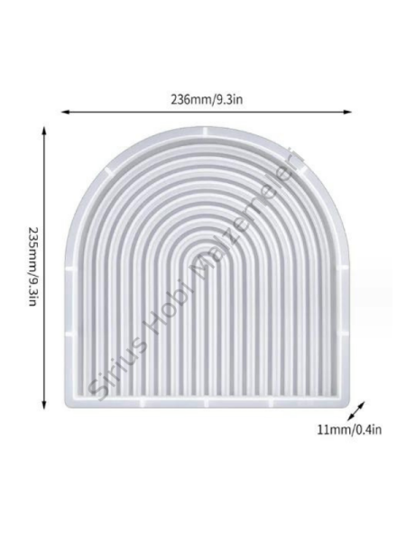 Epoksi Alçı Wave Trend Sunumluk Kalıpları Yarım Daire