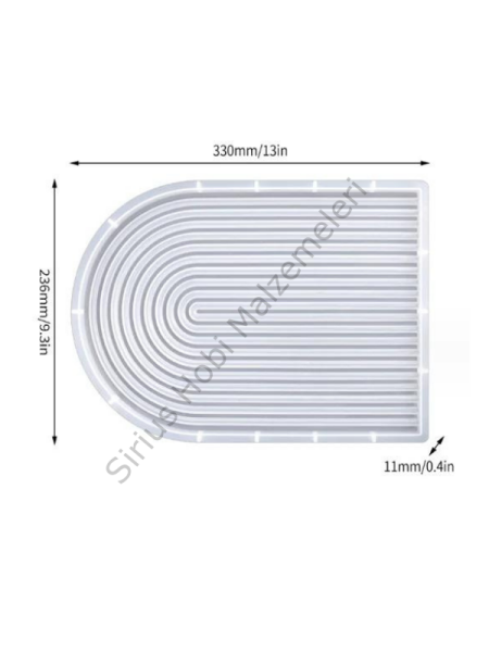 Epoksi Alçı Wave Trend Sunumluk Kalıpları Uzun Model