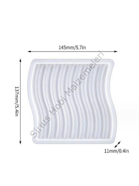 Epoksi Alçı Wave Trend Sunumluk Kalıpları Kıvrımlı