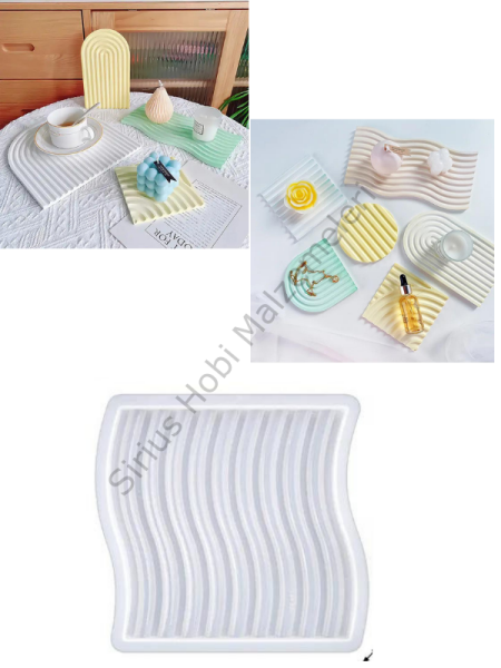 Epoksi Alçı Wave Trend Sunumluk Kalıpları Kıvrımlı