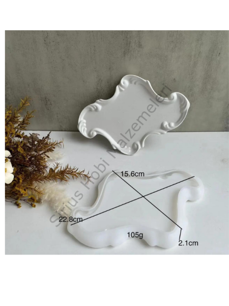 Epoksi Reçine Dantel Model Sunumluk Tepsi Kalıpları 1