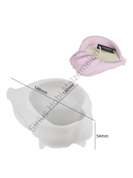 Epoksi Mum Alçı  Deniz Kabuğu Mumluk Kalıbı 3