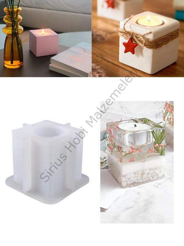 Epoksi Alçı Tasarım Mumluk Kalıbı