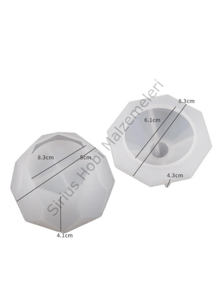 Epoksi Mum Alçı Kapaklı Mumluk Kutu Kalıbı