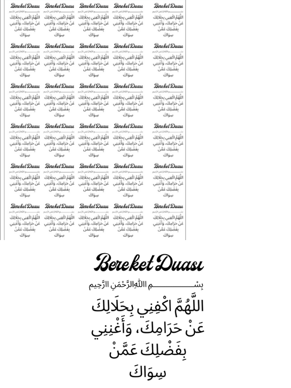 Epoksi Magnet Tasarımları İçin 3.5x3x5 Bereket Duası Asetat Baskısı