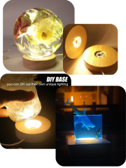 Epoksi Reçine Led Aydınlatma Tasarım Lamba altlıgı Kaidesi