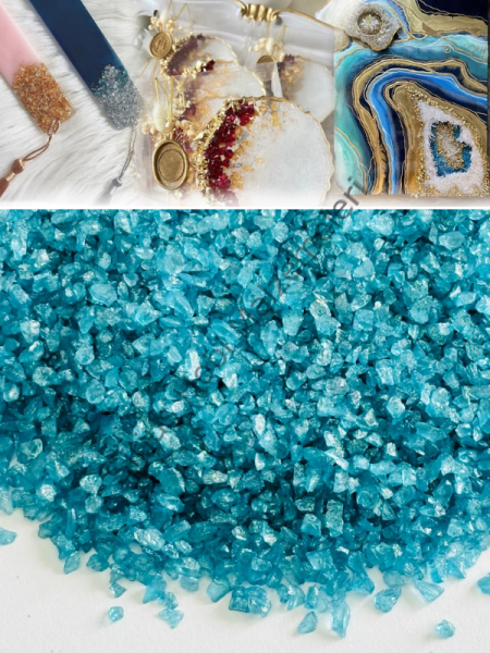 Epoksi Cam Kırıkları Extra İnce Sedefli Aqua Quartz 100 gr