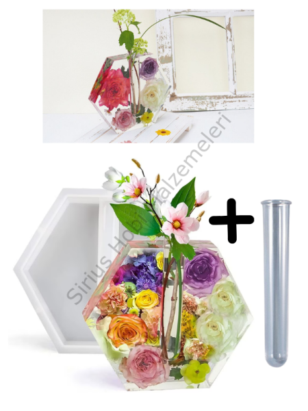 Epoksi Bitki Vazo Tasarım Kalıbı 1