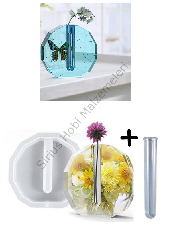 Epoksi Bitki Vazo Tasarım Kalıbı 2