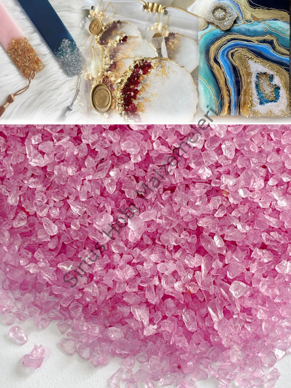 Epoksi Cam Kırıkları Extra İnce Transparan Blush Pink 100 gr