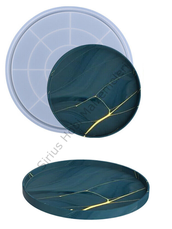 Epoksi Büyük 30 Cm Sunumluk Tepsi Kalıbı