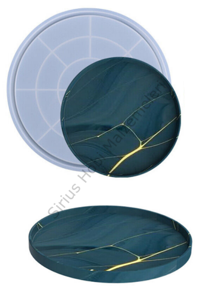 Epoksi Büyük 30 Cm Sunumluk Tepsi Kalıbı