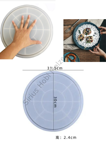 Epoksi Büyük 30 Cm Sunumluk Tepsi Kalıbı