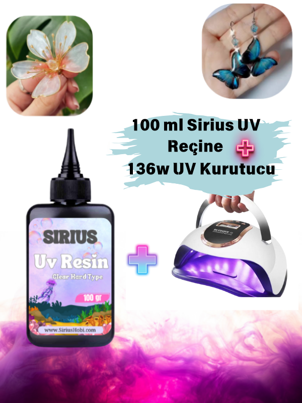 Uv Reçine +Uv Epoksi Kurutucu Seti
