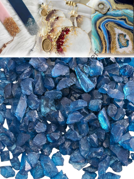 Epoksi Cam Kırıkları Kalın Transparan Glacier Quartz 100 gr