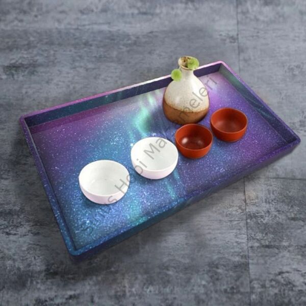 Epoksi Büyük 32x22 Cm Sunumluk Dikdörtgen Tepsi Kalıbı