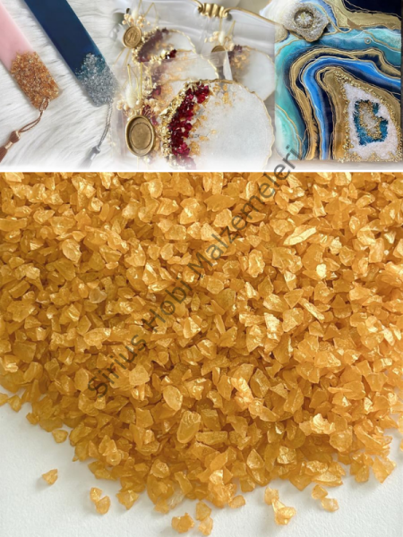 Epoksi Cam Kırıkları Extra İnce Sedefli Golden Quartz 100 gr